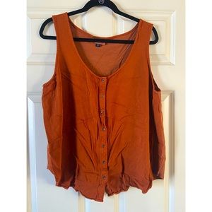 Rust Colored Button Down Tank